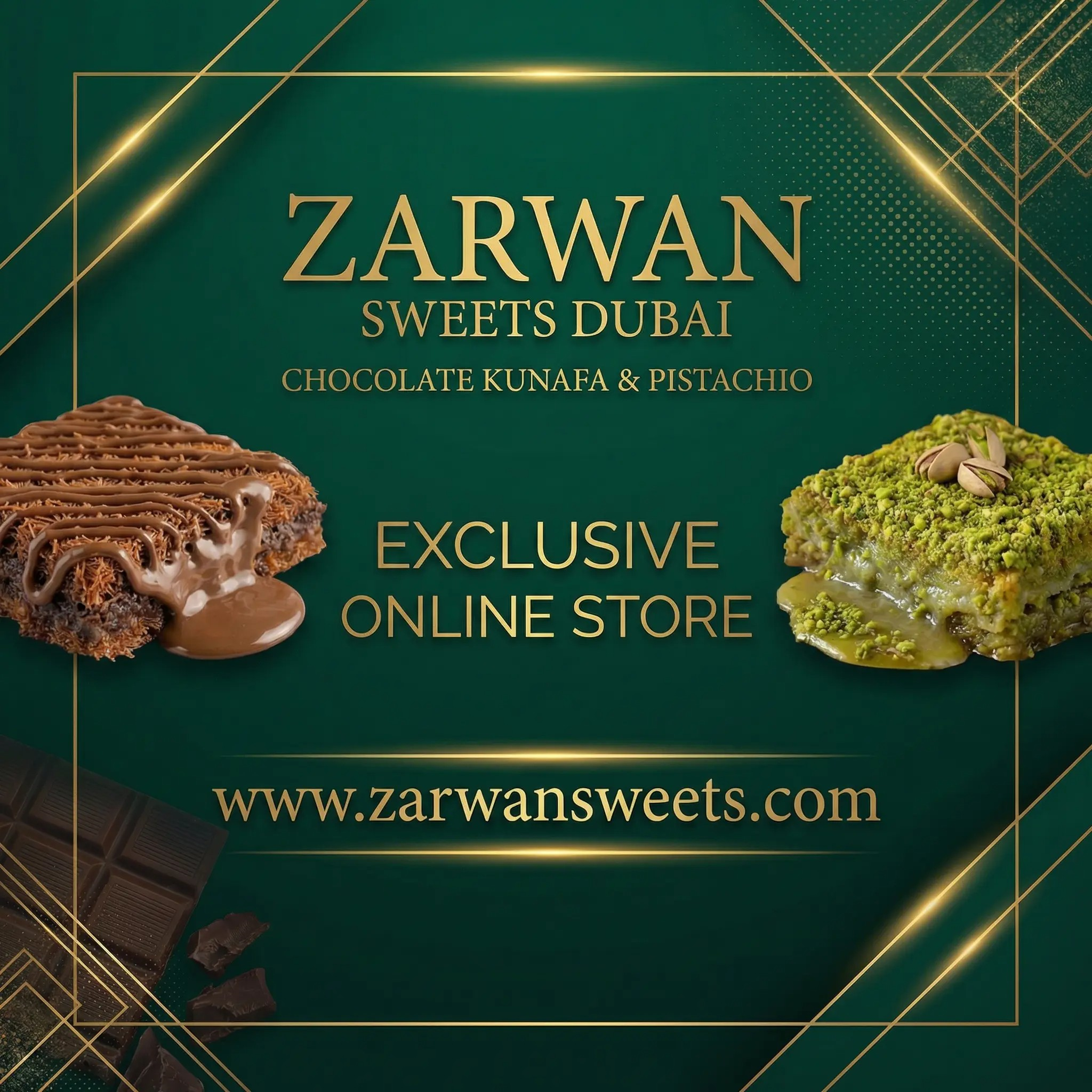 Zarwan Sweets Dubai Chocolate & Pistachio 450g